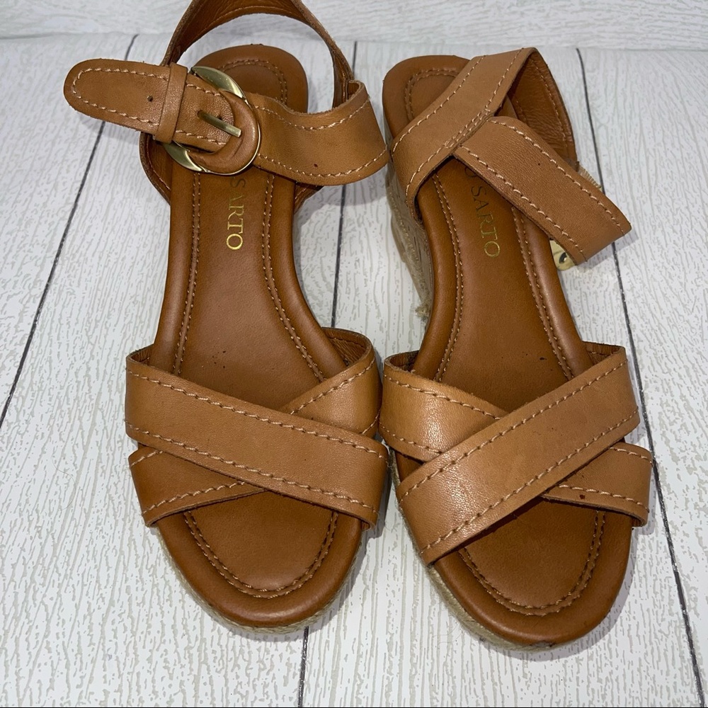 Franco Sarto | Yara Espadrille Wedge Strappy Sandal Cognac